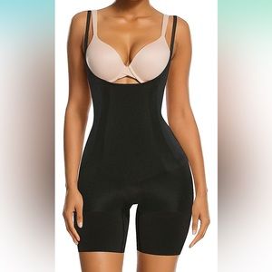 Tummy Control Open Bust Thigh Slimmer Body Shaper